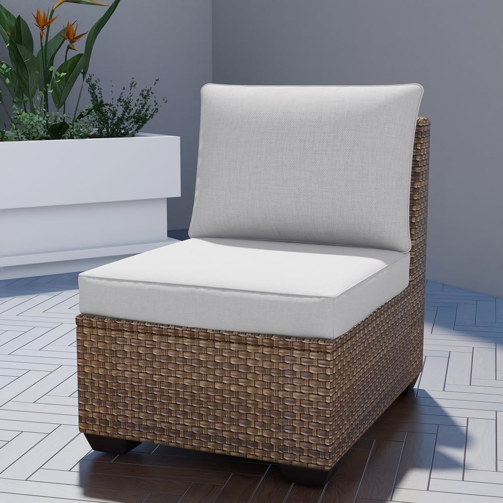 Modern 24" Outdoor Deep Seat Cushions Set, Outdoor Cushions for Chairs - 23" W x 24.5" D