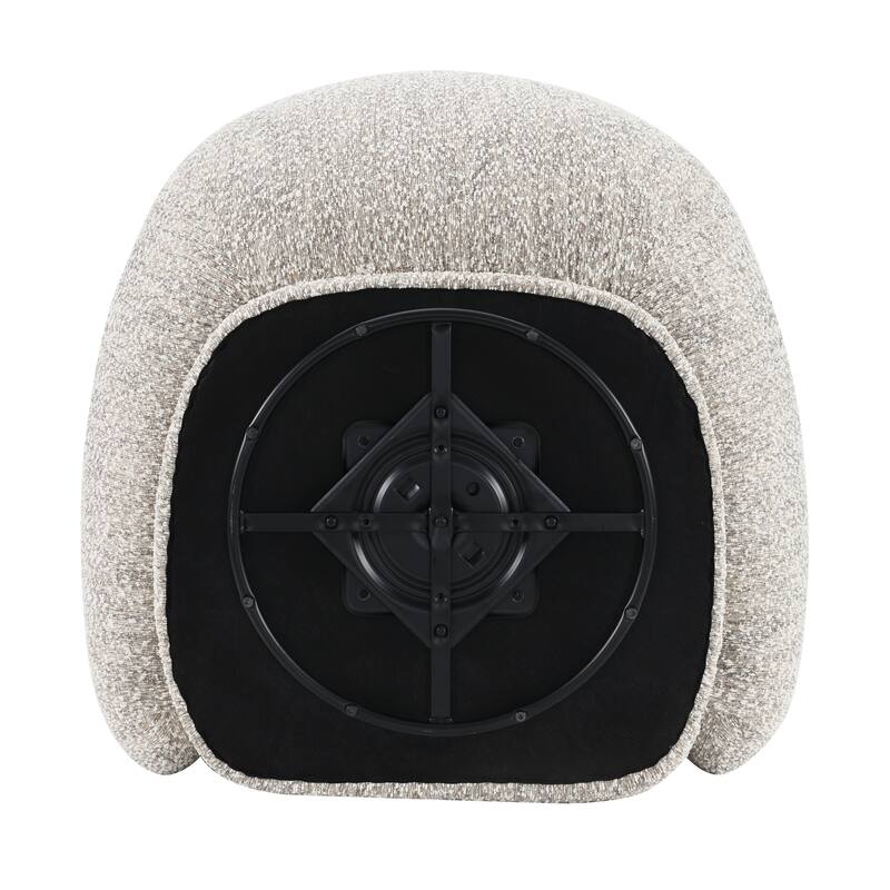 Furniture of America Erynn Modern 42-inch Boucle Swivel Accent Chair