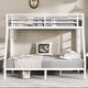 preview thumbnail 2 of 9, Metal Twin Over Full Bunk Bed for Teens and Adults Space-Saving No Box Spring White