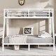 preview thumbnail 2 of 9, Noise-Free Bed Frame Twin Over Full Metal Bunk Bed with Guardrails