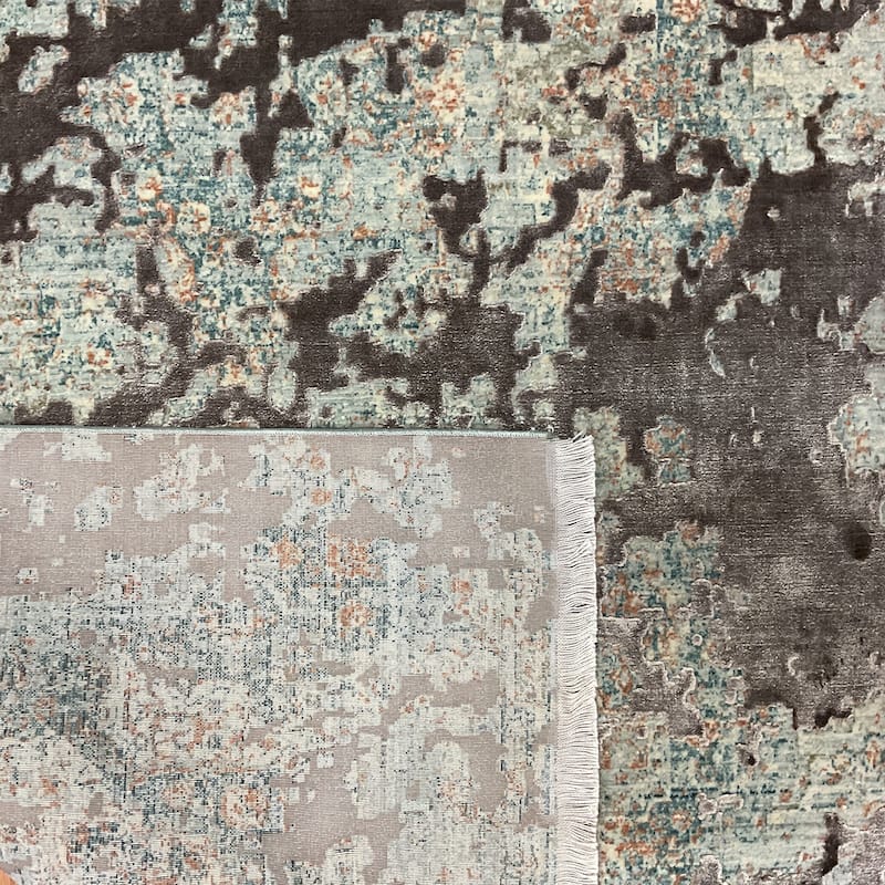 HERAT ORIENTAL Turkish Modern Erased Design Wool & Silk Rug - 2'7" x 4'11"