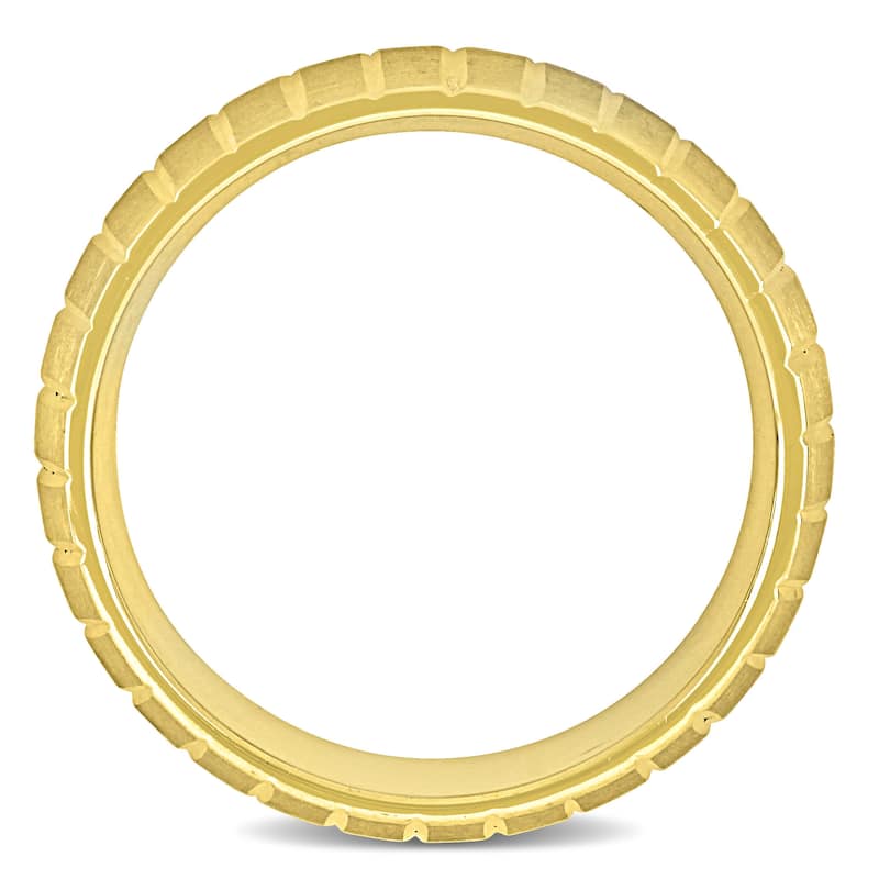 Miadora 7mm Brushed Finish Wedding Band in 14k Yellow Gold