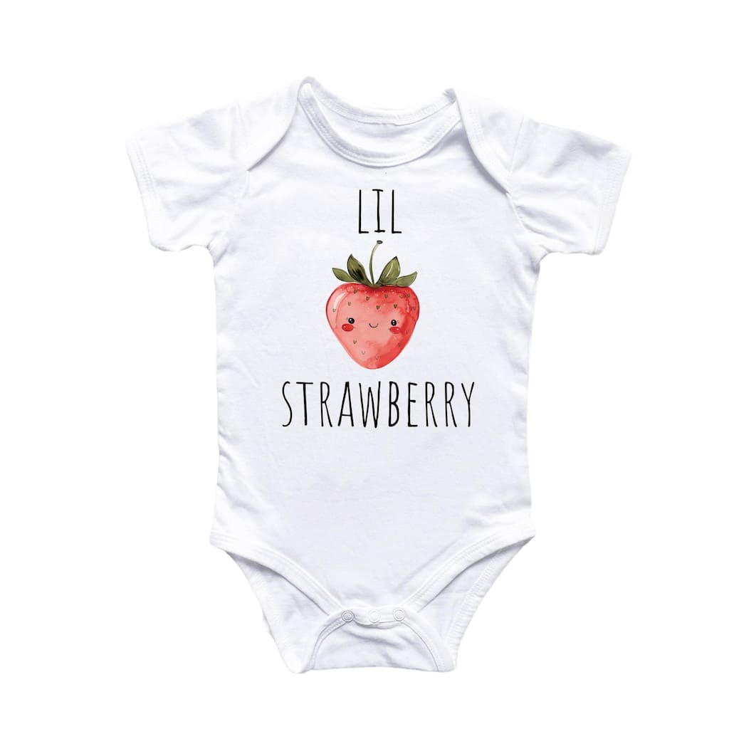Little Strawberry Fruit - Baby Boy Girl Clothes Infant Bodysuit Funny Cute Newborn 17