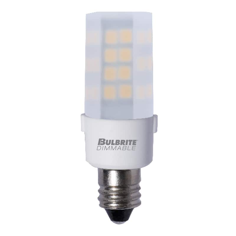 Bulbrite Pack of (2) 4.5 Watt Dimmable Mini T4 Candelabra (E12) LED Mini