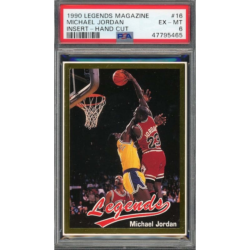 Michael Jordan 1990 Legends Magazine Insert Card #16 Graded PSA 6 - 8'6" x 11'6"
