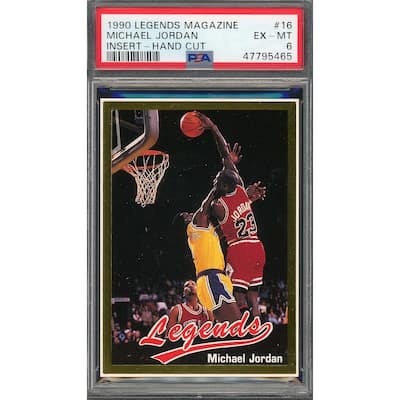 Michael Jordan 1990 Legends Magazine Insert Card #16 Graded PSA 6 - 8'6" x 11'6"