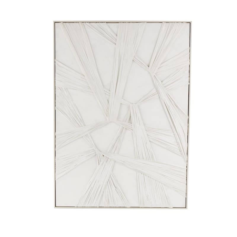 Wood Abstract Intertwined Cloth Home Wall Decor - White - Roche River Decor