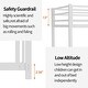 preview thumbnail 5 of 14, Heavy-Duty Sturdy Metal Noise Reduced Safety Guardrail Metal Twin Bunk Bed