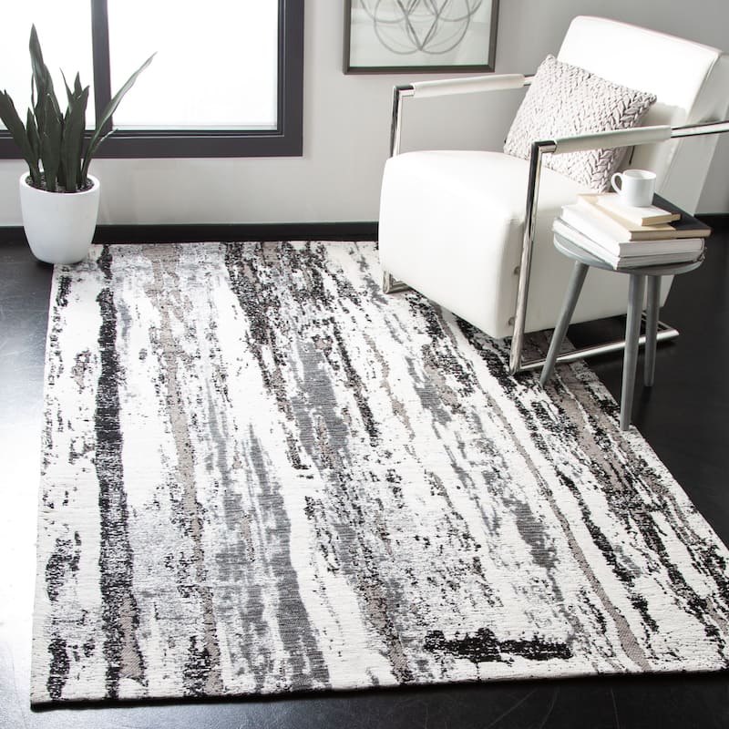 SAFAVIEH Classic Vintage Concettina Vintage Oriental Cotton Rug - 4' x 6' - Grey/Ivory