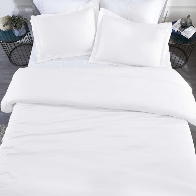 Superior Modal From Beechwood 400 Thread Count Solid Duvet Cover Set