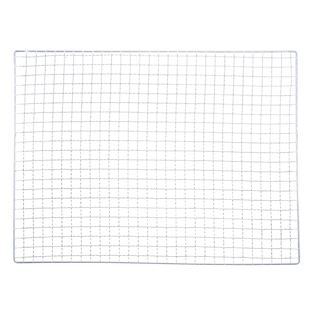 2pcs Square BBQ Grill Net 11.8"x15.7" Galvanized Iron Barbecue Mesh for Baking