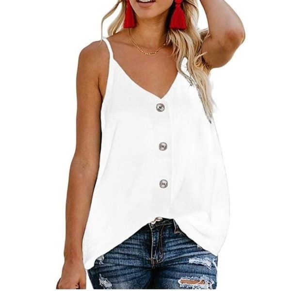 Women's Casual V Neck Button Down