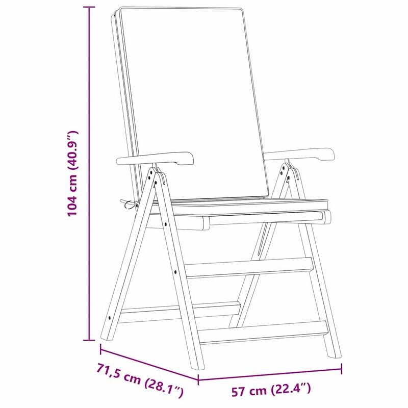 vidaXL Garden Chair Brown and Grey 57 x 71.5 x 104 cm