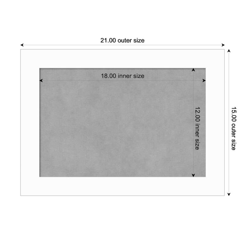 Amanti Art Basic White Narrow Framed Magnetic Board - Board Size 18x12