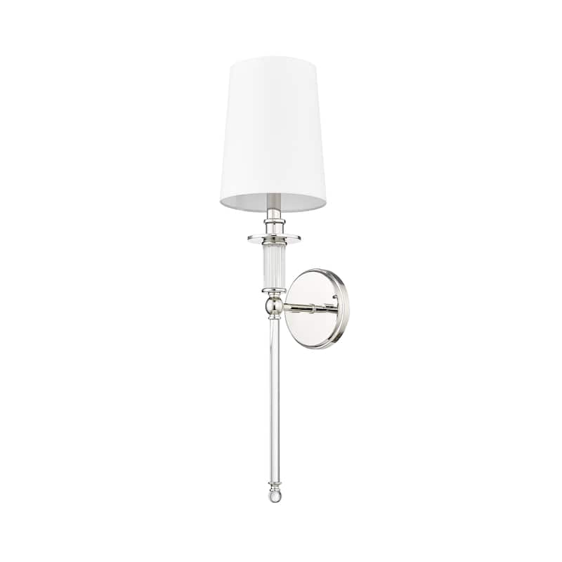 Millennium Lighting 1 Light 26 inch Wall Sconce with White Linen Shade