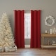preview thumbnail 52 of 174, Sun Zero Hayden Energy Saving Blackout Grommet 1-Piece Curtain Panel, Single Panel 40" x 54" - Red