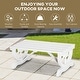 preview thumbnail 14 of 15, Outsunny 2-Person Wood Outdoor Garden Bench with a Unique Wheel Designed Legs - 38.5" W x 19.75" D x 15.5" H