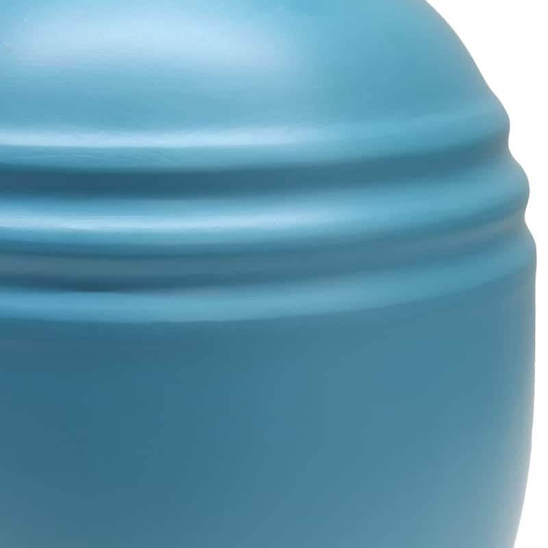 Mini Classic Jar Ceramic Table Lamp with White Drum Shade - 19.5" - Teal Blue