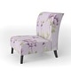 preview thumbnail 14 of 15, Designart "Purple Flowers and Leaf" Upholstered Cabin & Lodge Accent Chair and Arm Chair Slipper Chair