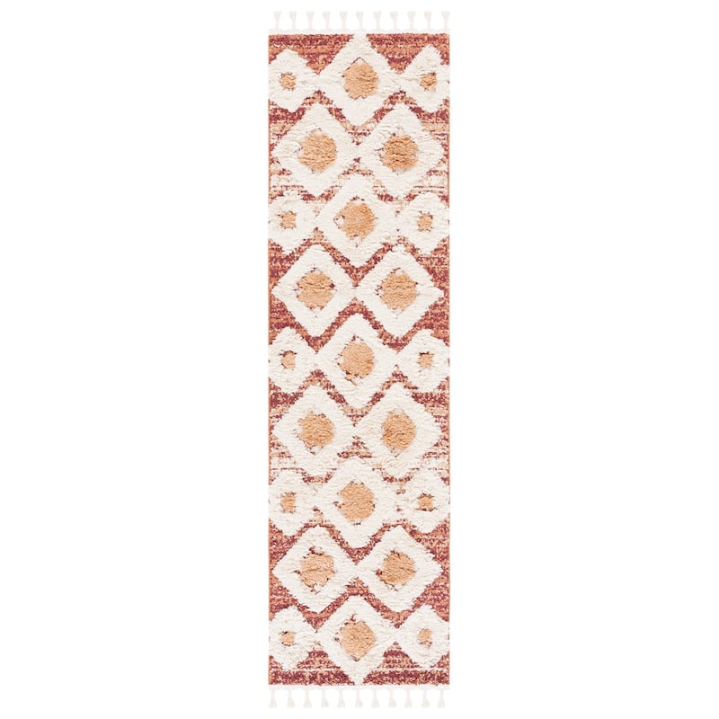 SAFAVIEH Moroccan Tassel Shag Nanke 2-inch Thick Rug