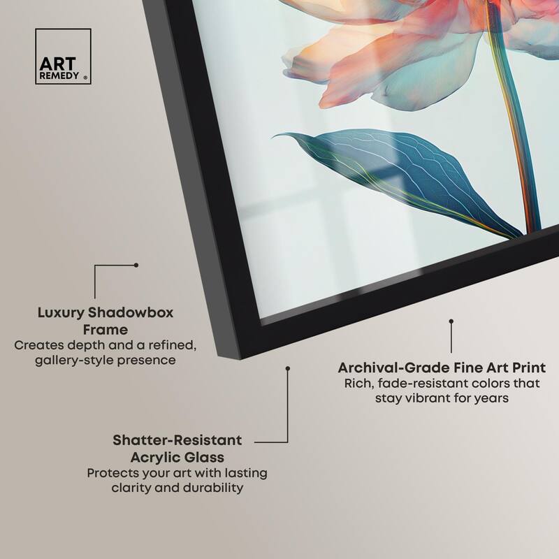 Peony Phases Shadowbox by Art Remedy