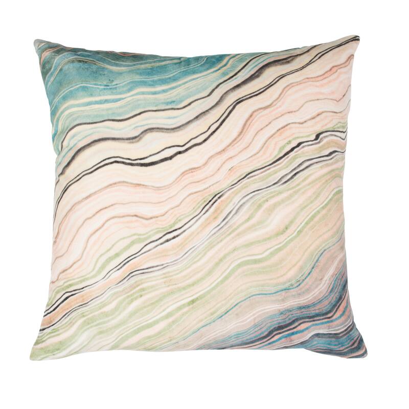 Villa by Classic Home Zircon Velvet Cotton Throw Pillow - Green Multi