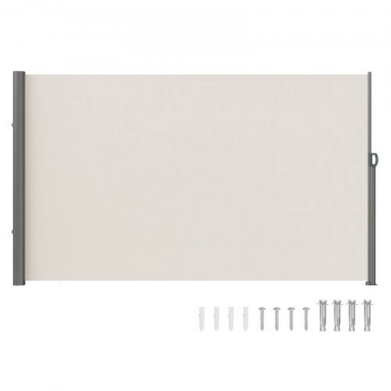 Retractable Aluminum Patio Awning Wind Screen for Outdoor Privacy