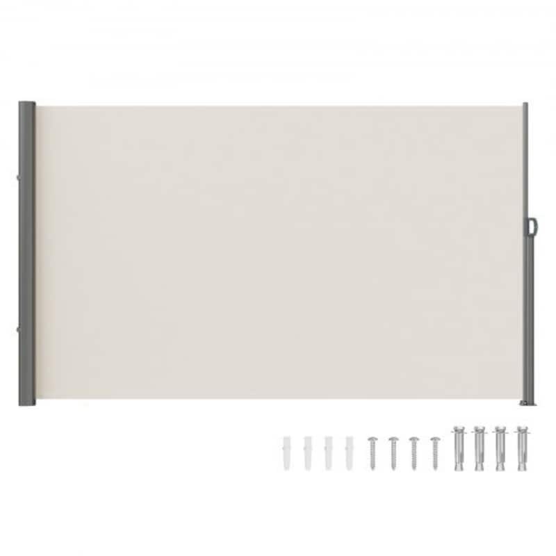 Retractable Aluminum Patio Awning Wind Screen for Outdoor Privacy