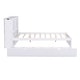 preview thumbnail 10 of 14, Full Size Storage Platform Bed with Twin Size Trundle, Pull Out Shelves, and Headboard for Space-Saving Solutions, White