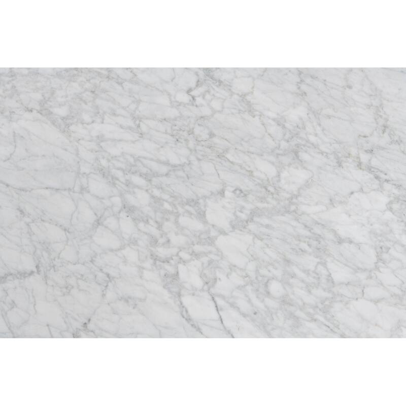 Carson Carrington Tangalund Rectangular Italian Carrara Marble Table - 21.5"L x 12"W x 17.5"H