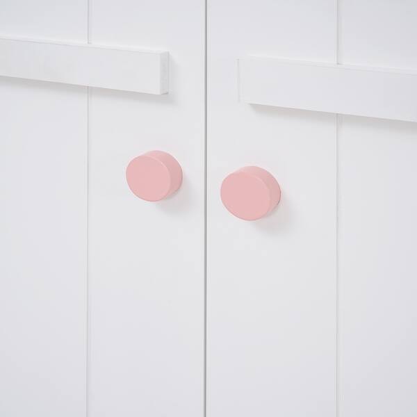 Wooden Armoires Wardrobe with Hanging Rod and Doors Bed Bath