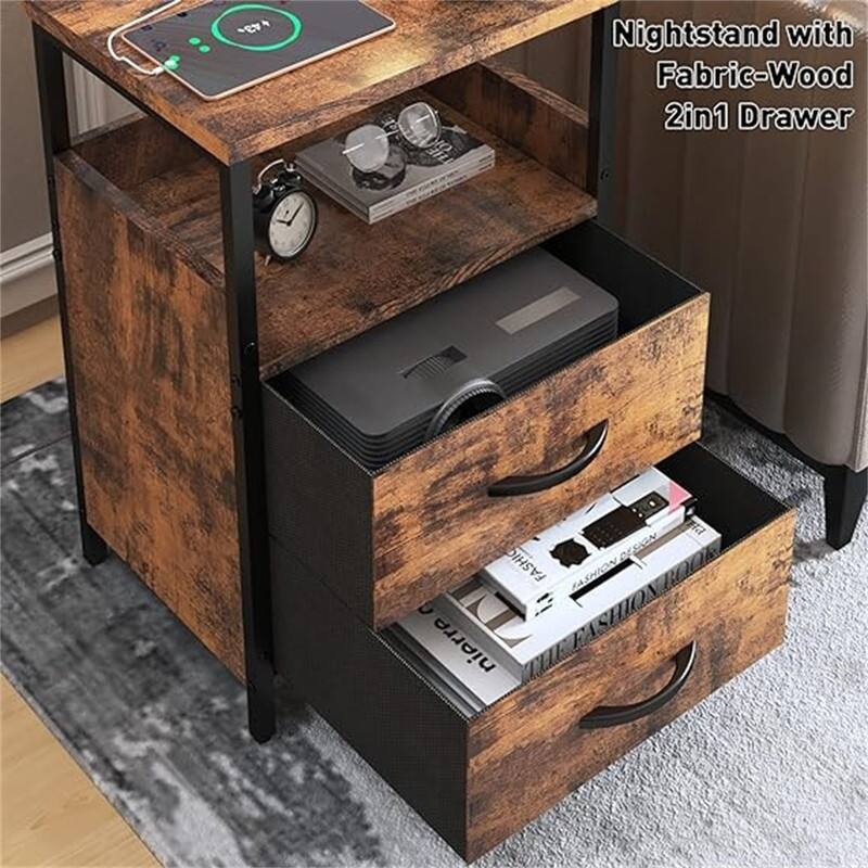 Nightstand with Charging Station