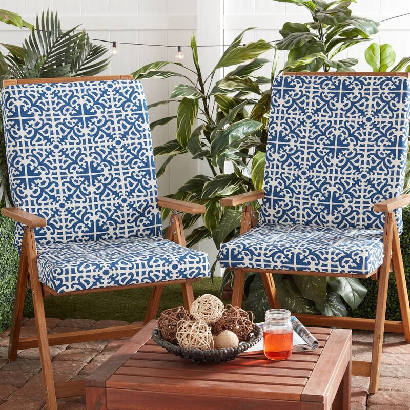 Greendale Home Fashions Outdoor High Back Chair Pad