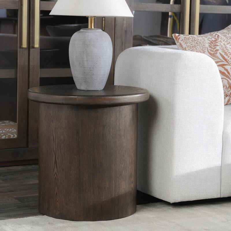 Classic Home Runa 22" Wood End Table - Brown - Wood