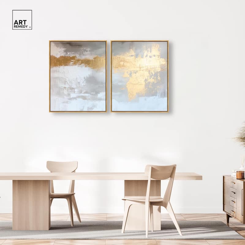 Golden Glaze I Canvas Set of 2 by Art Remedy