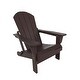 preview thumbnail 73 of 98, POLYTRENDS Laguna Folding Poly Eco-Friendly All Weather Outdoor Adirondack Chair Dark Brown