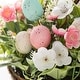 preview thumbnail 30 of 36, Glitzhome Easter Bunny Shaped Wreath with Eggs Satin Ribbon Bow Basket