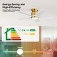 preview thumbnail 10 of 75, Sofucor 42/52 Inch Low Profile Flush Mount Ceiling Fan with Light,Remote Control,Solid wood/ABS Blades,Reversible Quiet DC Motor