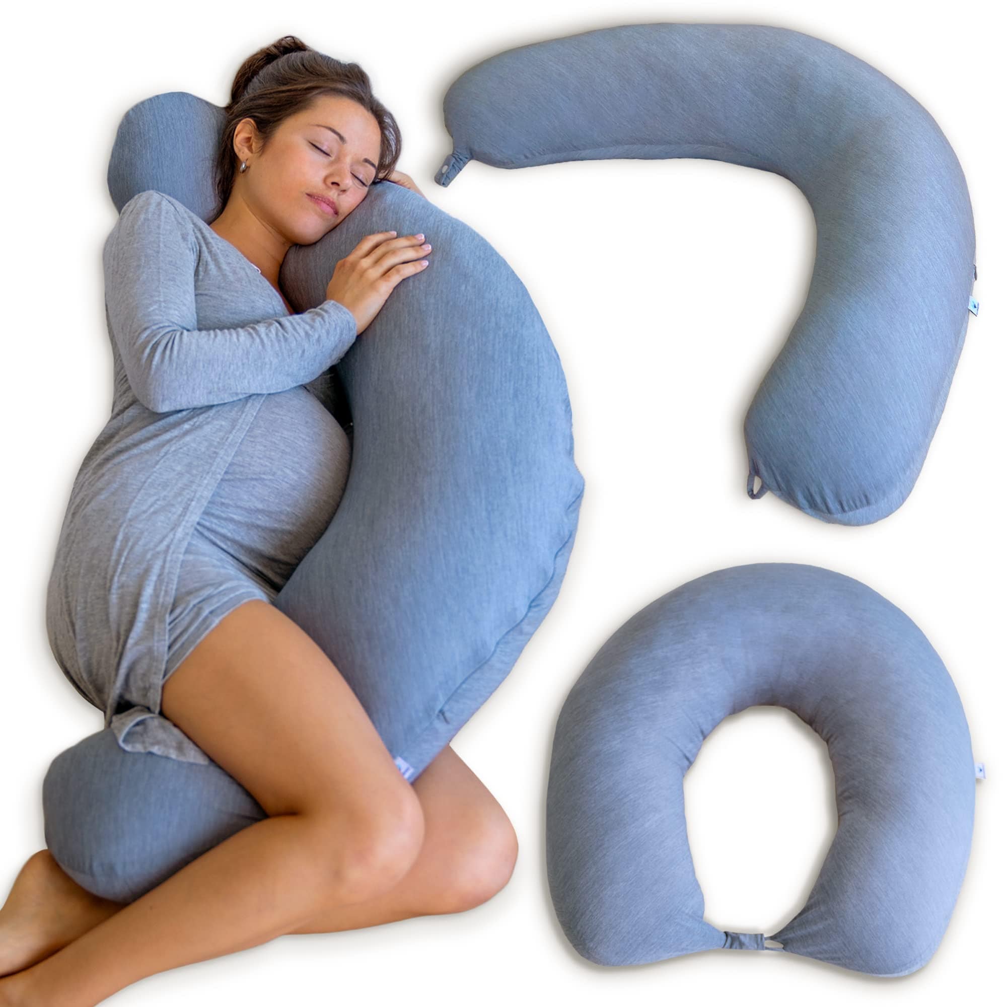 Crescent Pregnancy Pillows Body Pillow for Adults Side Sleeper Maternity and Nursing Pillow Breast Feeding Bed Bath Beyond 40489756