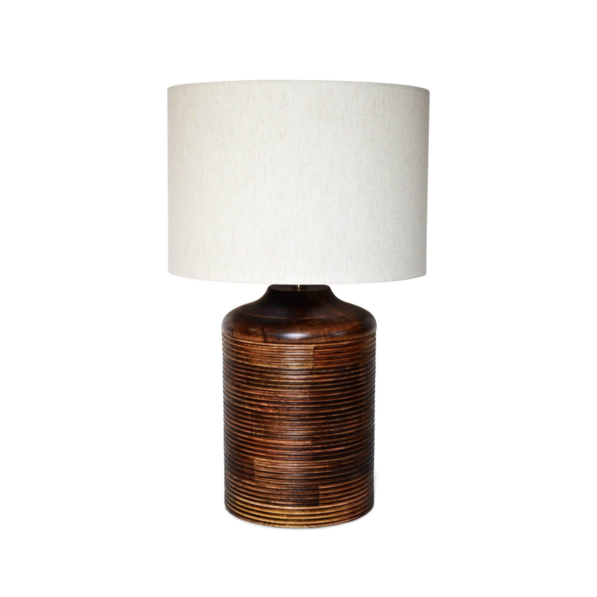 Millerville 27" Table Lamp with Fabric Shade, Brown