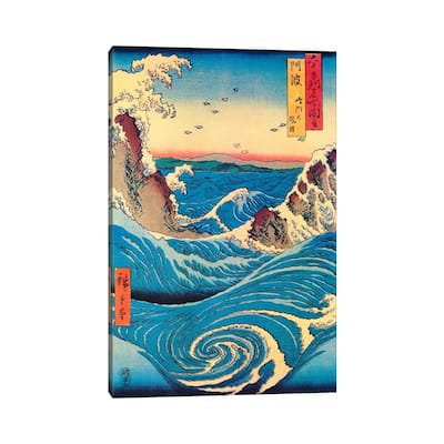 iCanvas "Awa, Naruto no fuha (Awa Province, Naruto Whirlpools)" by Utagawa Hiroshige Canvas Print