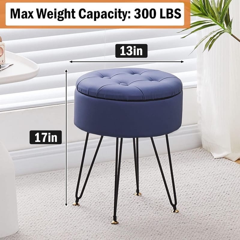 Storage Round Ottoman Multifunctional