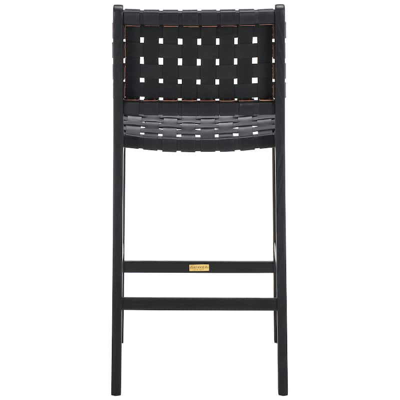 SAFAVIEH Home Adah 27-inch Leather Counter Stool - 20"Wx20"Dx41"H