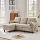 preview thumbnail 5 of 49, 77.36" L Shaped Sectional Sofa with Side Storage Pocket and Reversible Ottoman