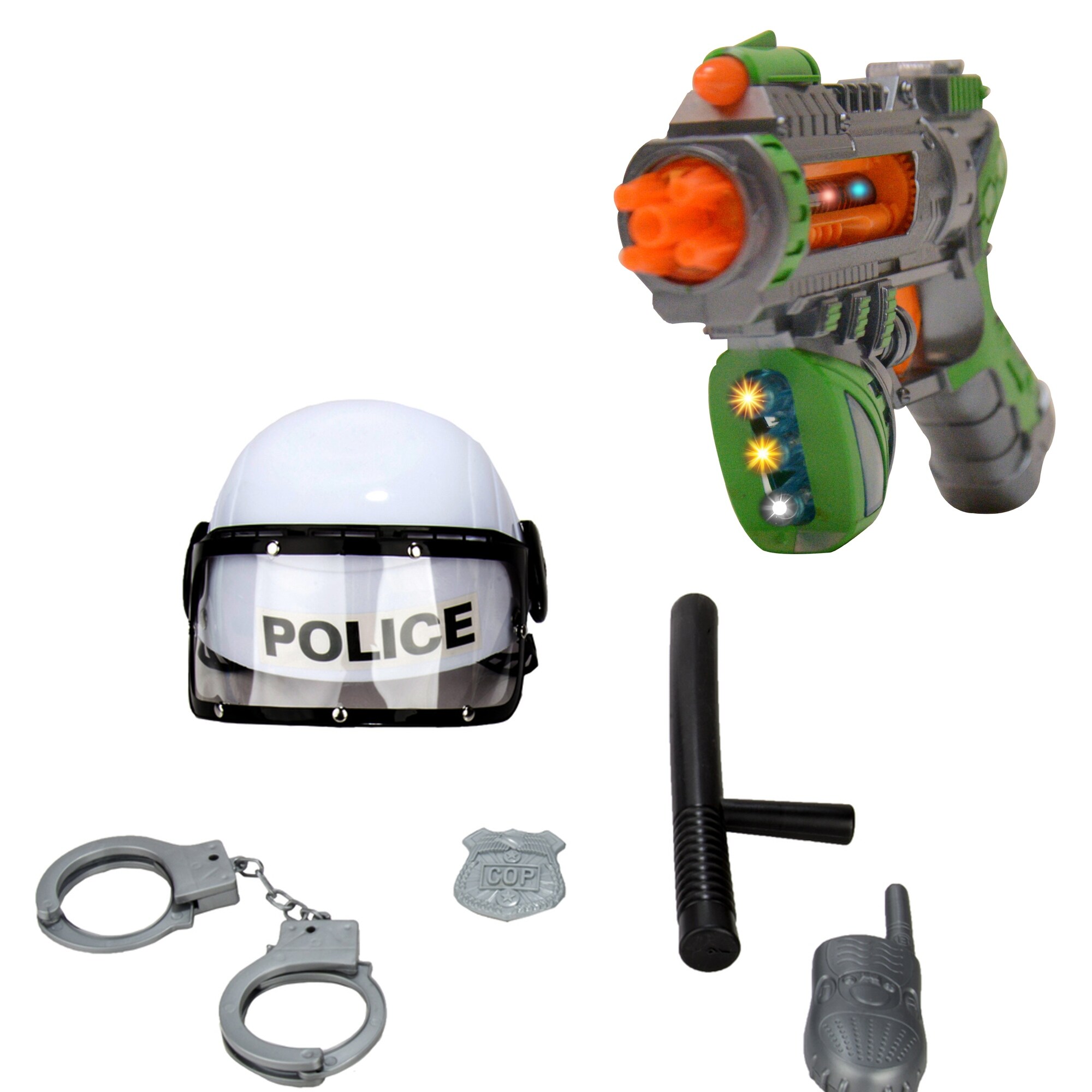 Shop Cops Tactical Combat Space Gun Toy Police Helmet Accessories Play Set On Sale Overstock 31745903