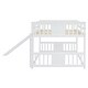 preview thumbnail 10 of 10, White Full Over Full Bunk Bed with Ladder and Fun Slide, Space-Saving Design for Bedrooms