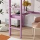 preview thumbnail 3 of 29, Elegant Twin High Loft Bed, Rubber Wood Loft Bed with Safety Guardrail, Built-in Desk, Ladde