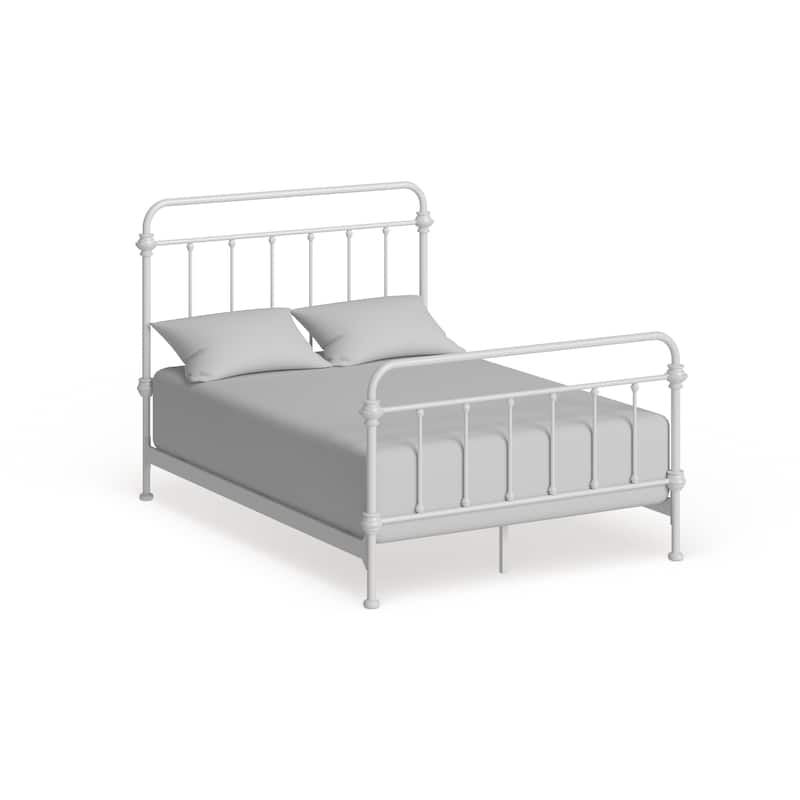 Giselle Victorian Iron Metal Bed by iNSPIRE Q Classic - Antique White - Full
