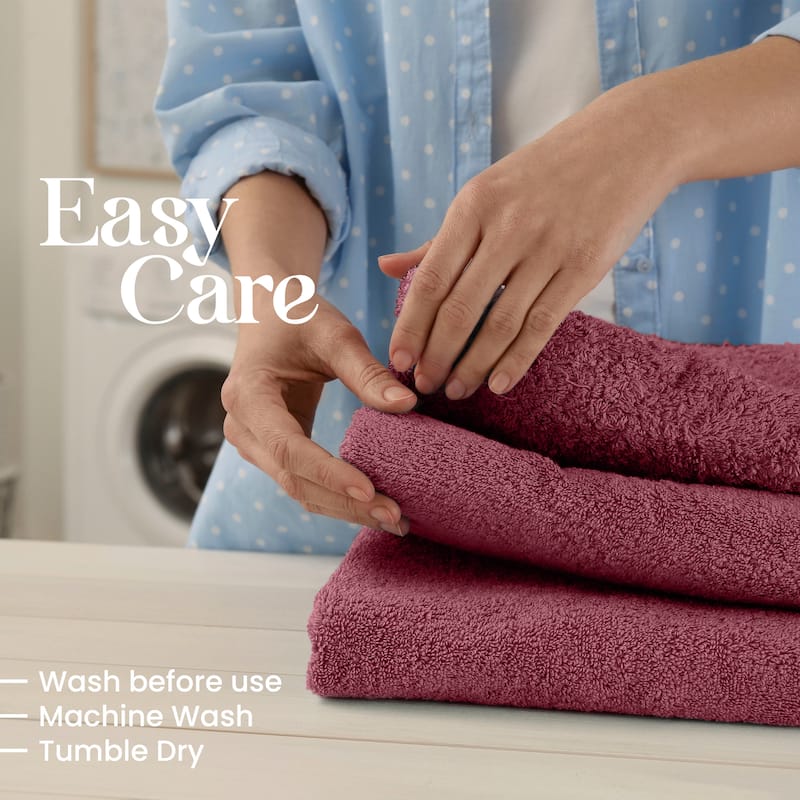 Utica 6-Piece Towel Set 100% Cotton Highly Absorbent & Soft