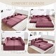 preview thumbnail 8 of 6, HOMEFUN Corduroy Upholstered Convertible Folding Sofa Bed with Fixed Frame and Pillow Back Handrail